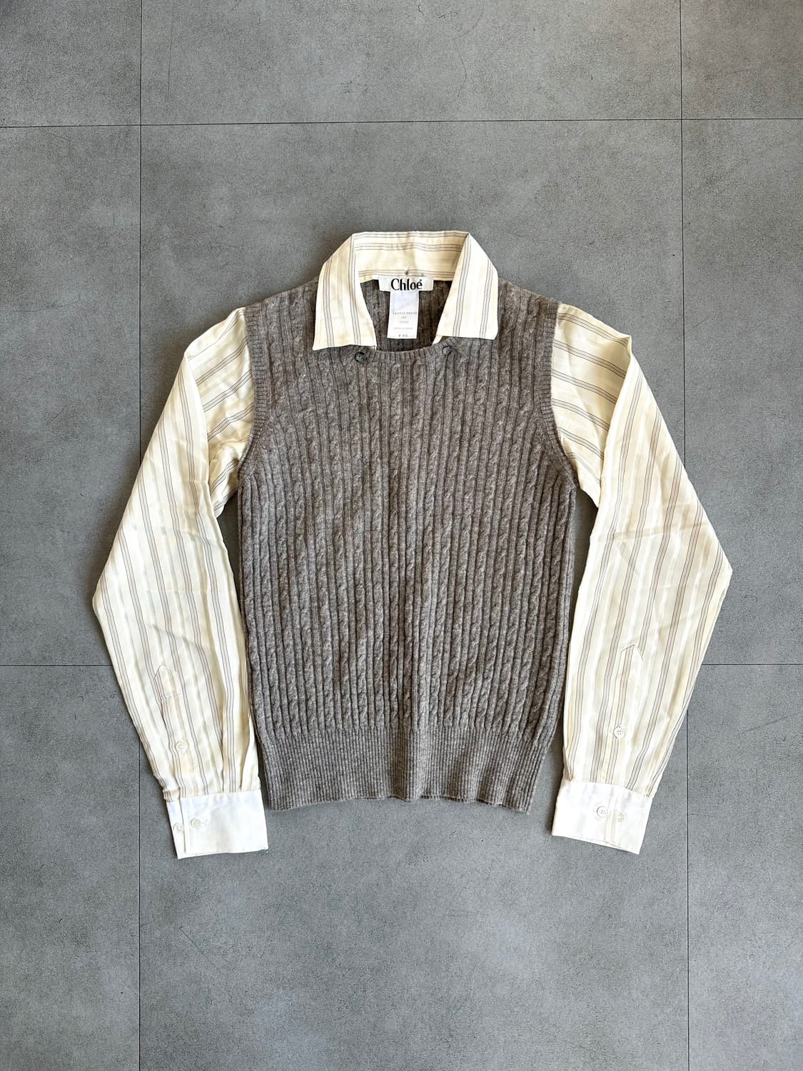 끌로에 피비파일로 브라운 니트 셔츠 상품이미지1