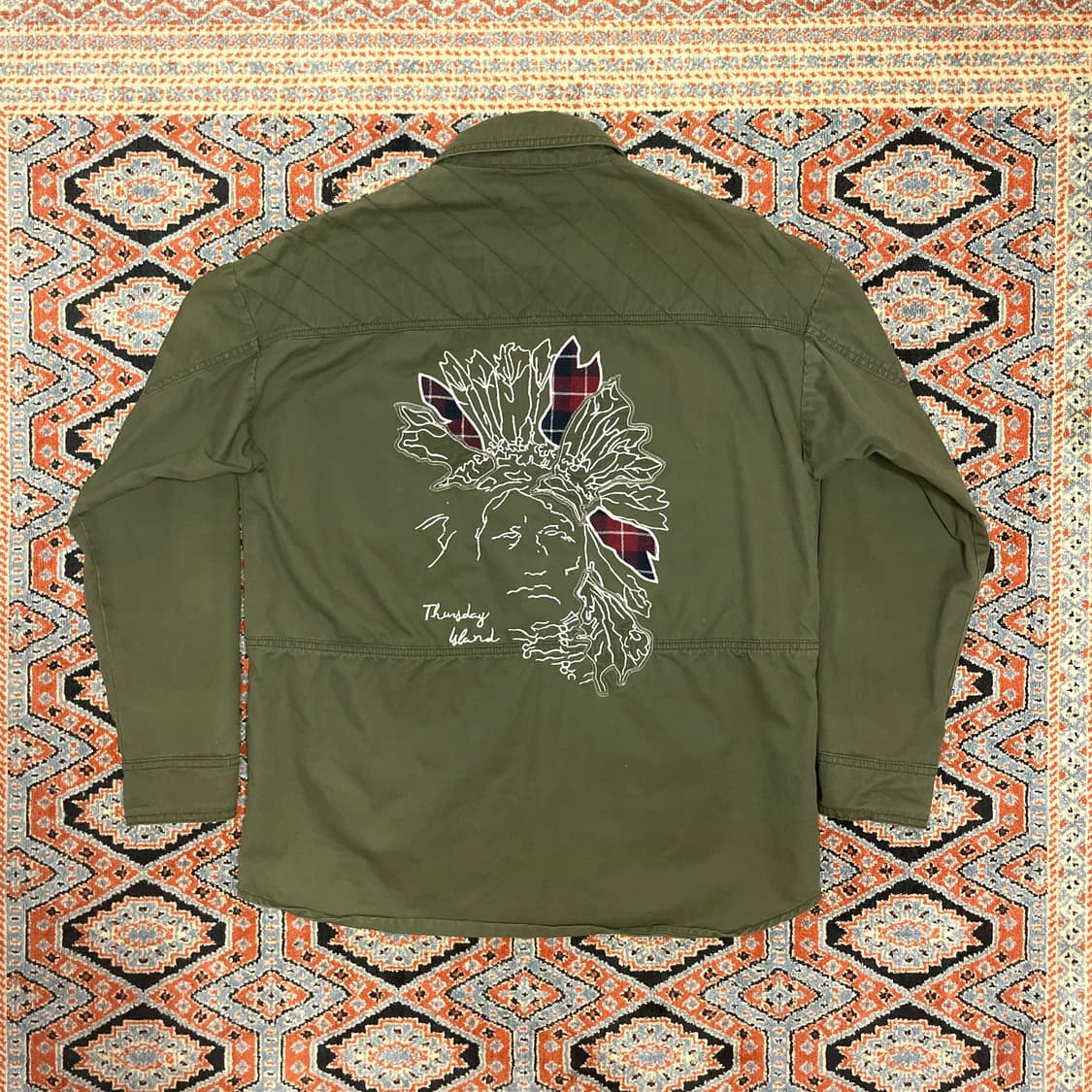 써스데이아일랜드 카키 웨스턴셔츠 여성S 상품이미지4