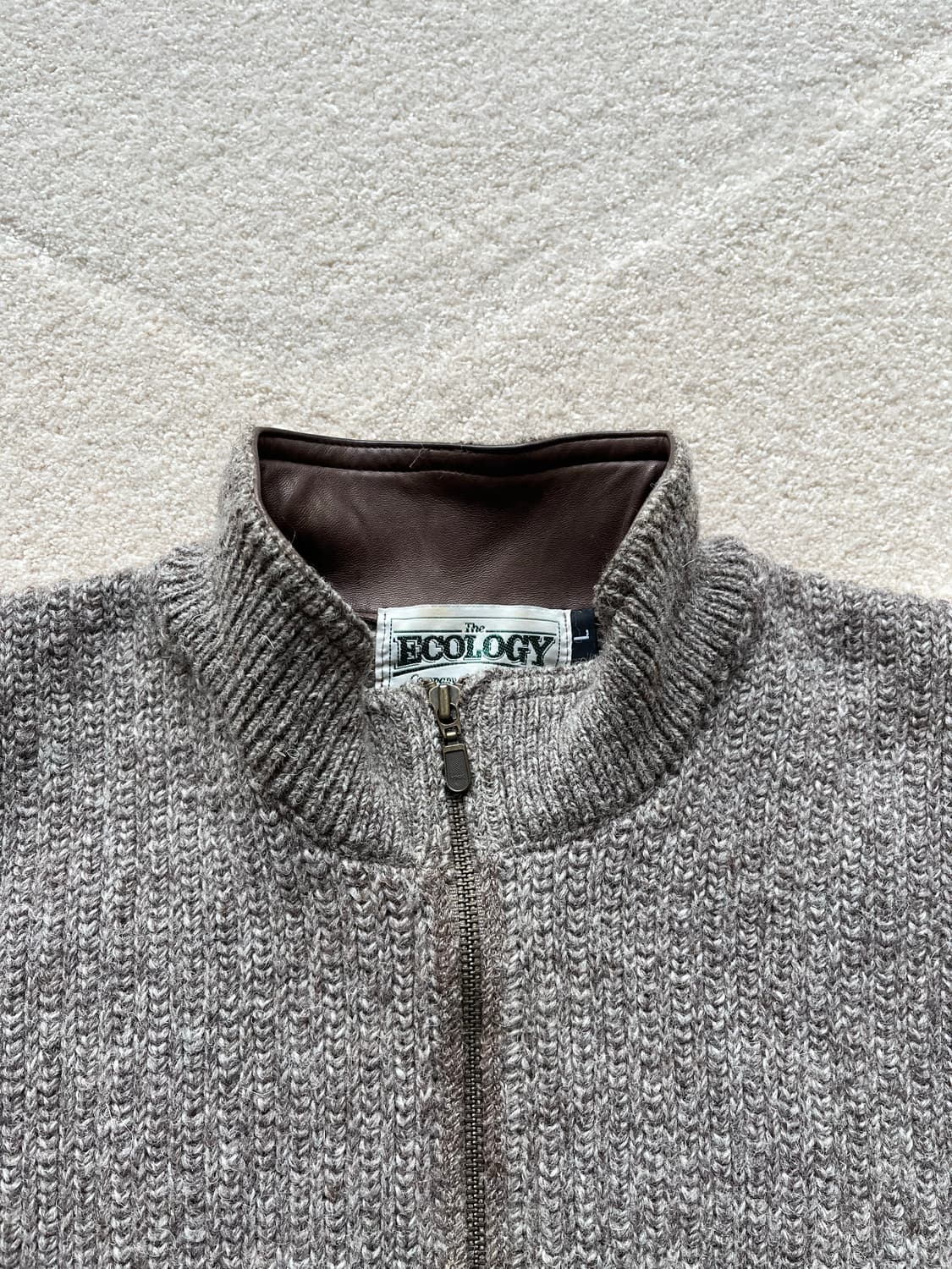 The Ecology 뉴질랜드 울 레더 하프집업 (105) 상품이미지6
