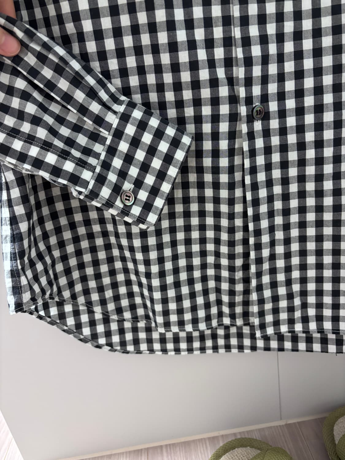 꼼데가르송걸 깅엄체크 블라우스 셔츠  상품이미지3