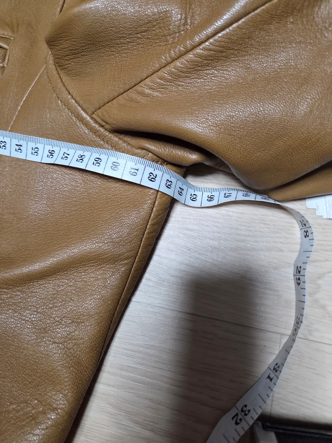 BEAN POLE 카멜 제뉴인 가죽자켓 레더자켓  상품이미지8