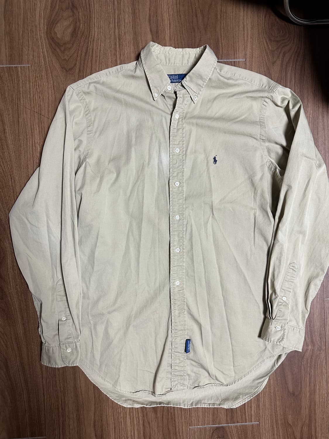빈티지 폴로 셔츠 베이지 빅셔츠 캐나다제 상품이미지1