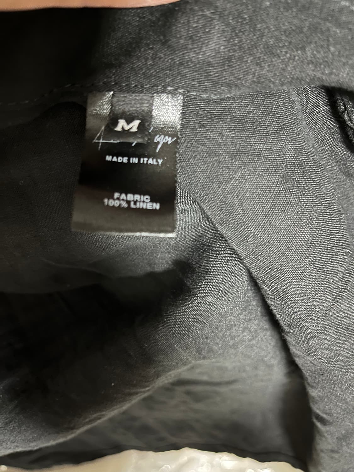 안드레아 야콥 남성 블랙 롱 셔츠 상품이미지3