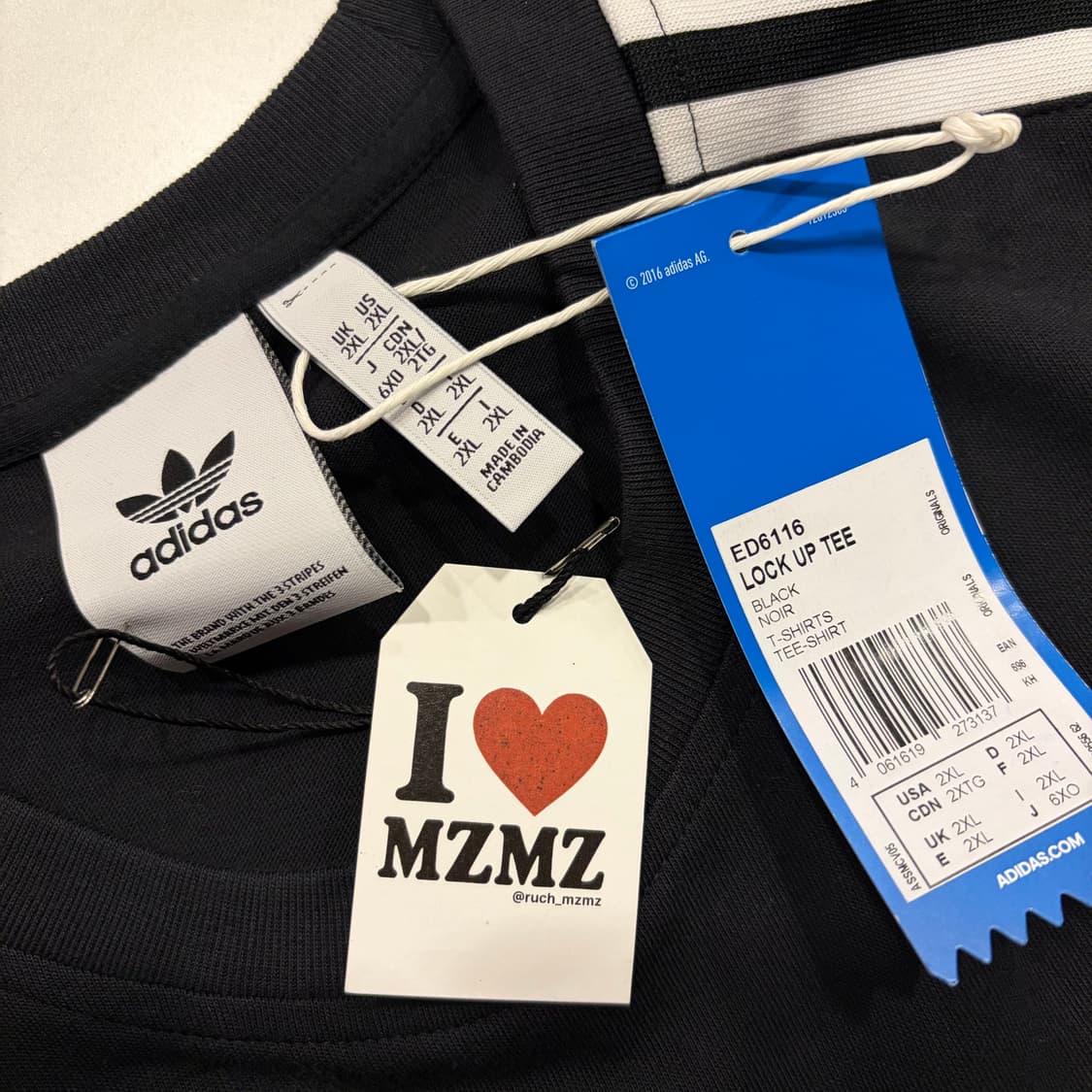 [2XL] 아디다스 파이어버드 삼선 반팔 티셔츠 블랙 B641 상품이미지4