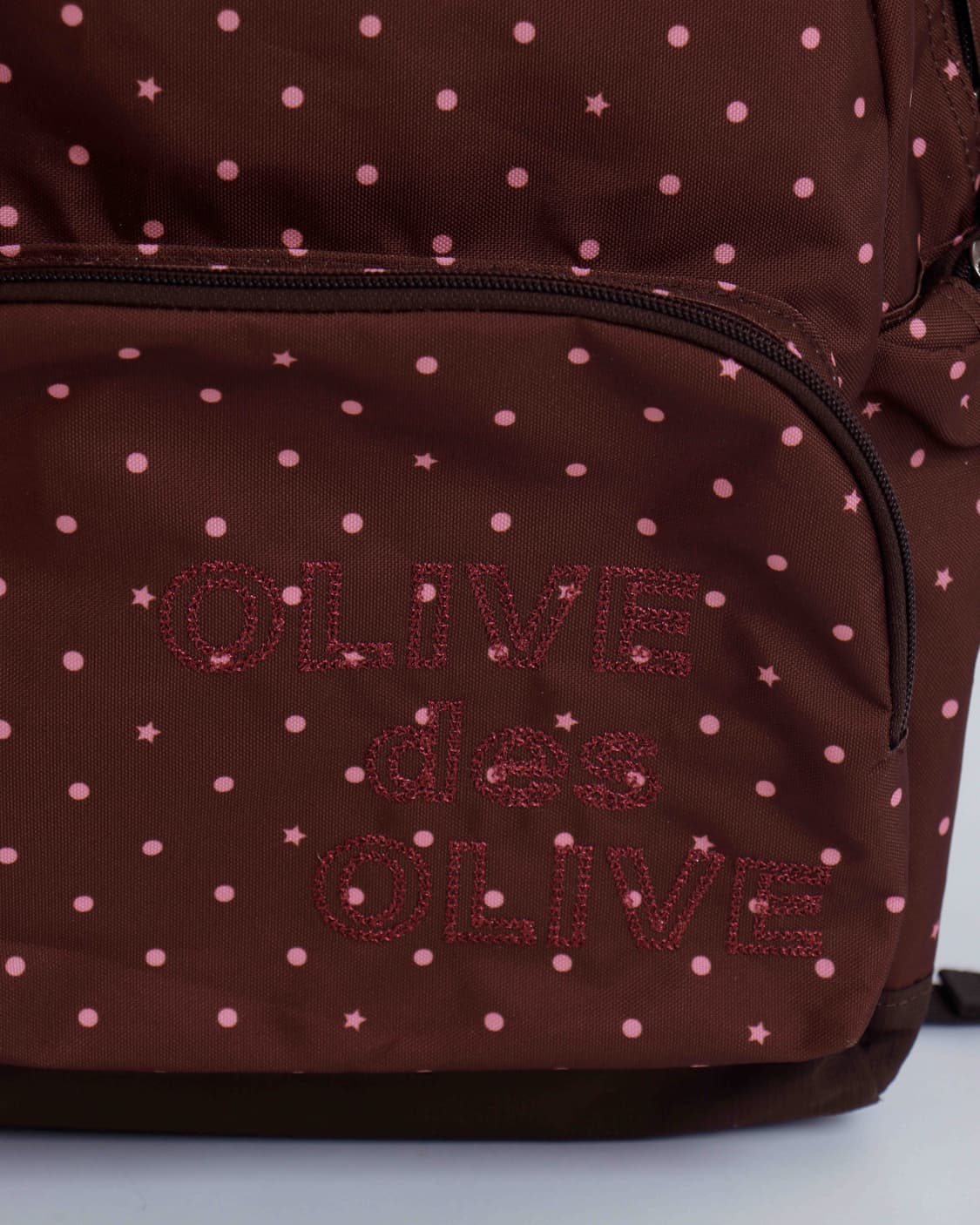 [OLIVE des OLIVE] 핑크 브라운 폴카도트 백팩 상품이미지3