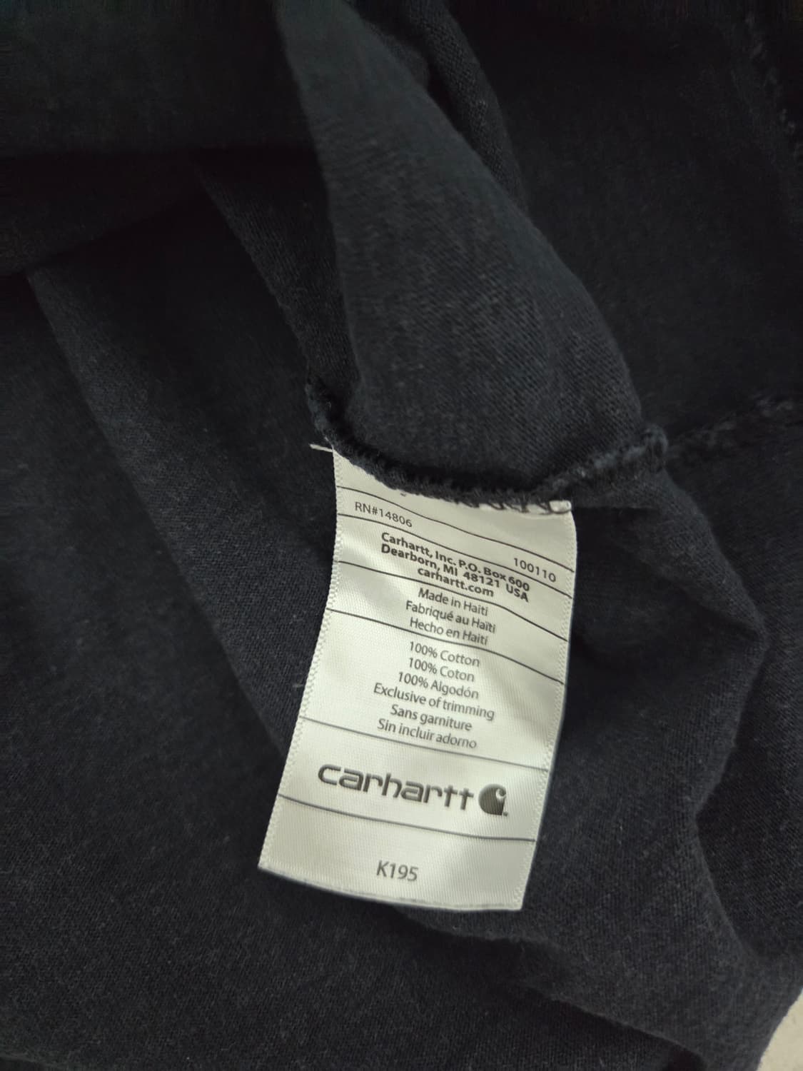 칼하트 오리지널 핏 로고 반팔 티셔츠 상품이미지5