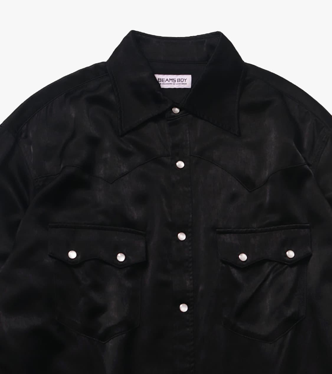 BEAMS BOY - 25FW SATIN WESTERN SHIRT 상품이미지4