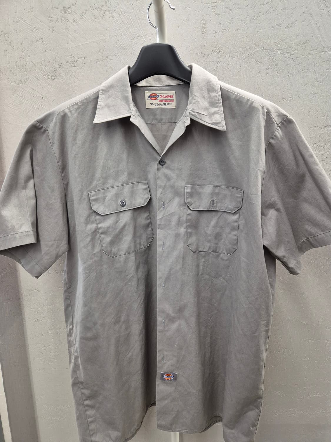 디키즈 워크 셔츠 반팔 그레이 XL 상품이미지2