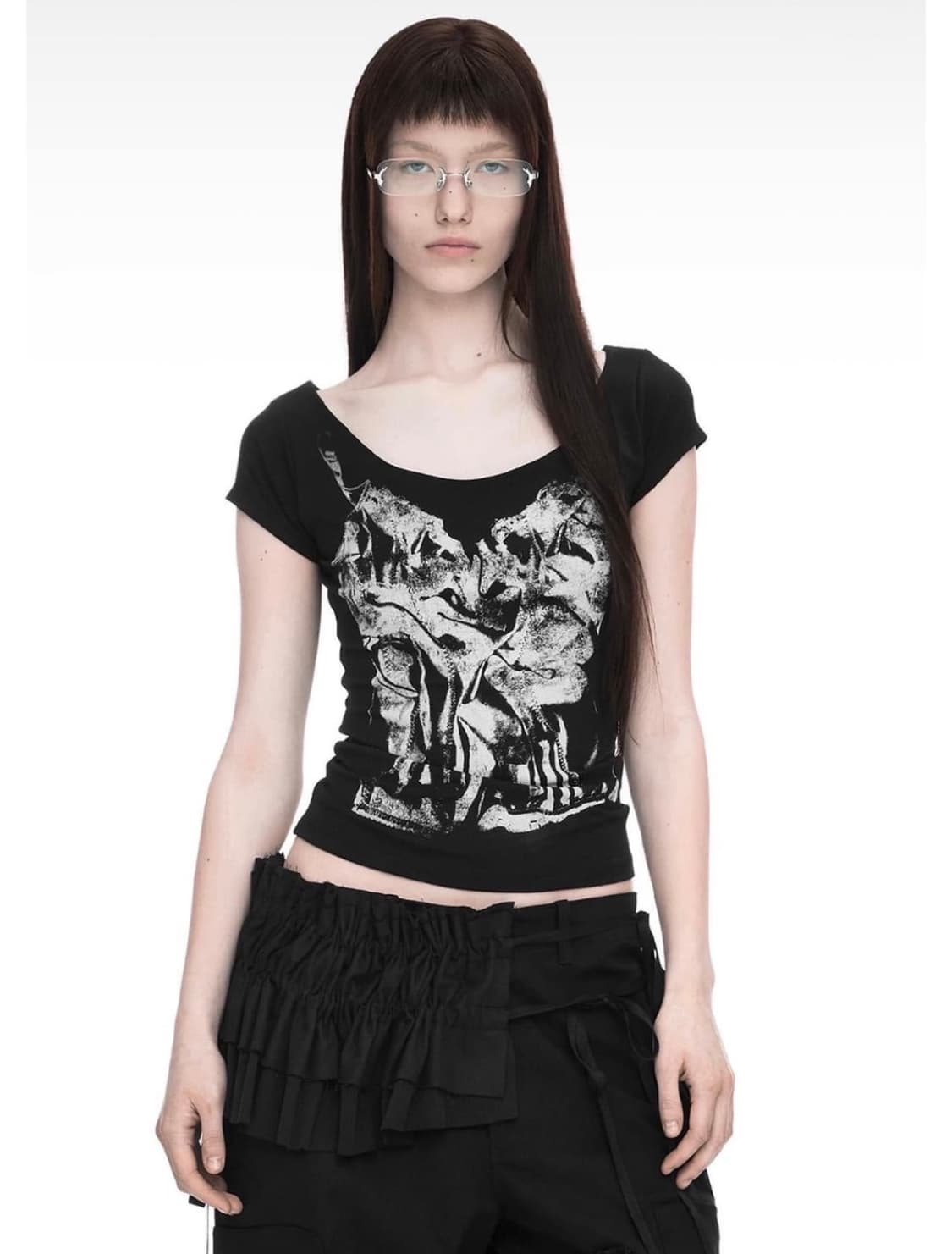 나체 SLIP X-RAY PRINTED T-SHIRT 상품이미지1