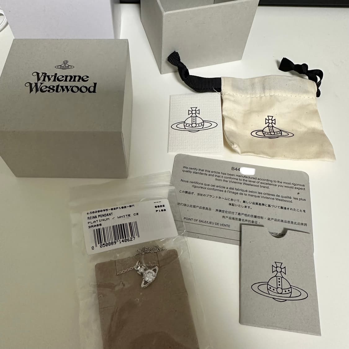 비비안웨스트우드 레이나 펜던트 실버 목걸이 상품이미지2