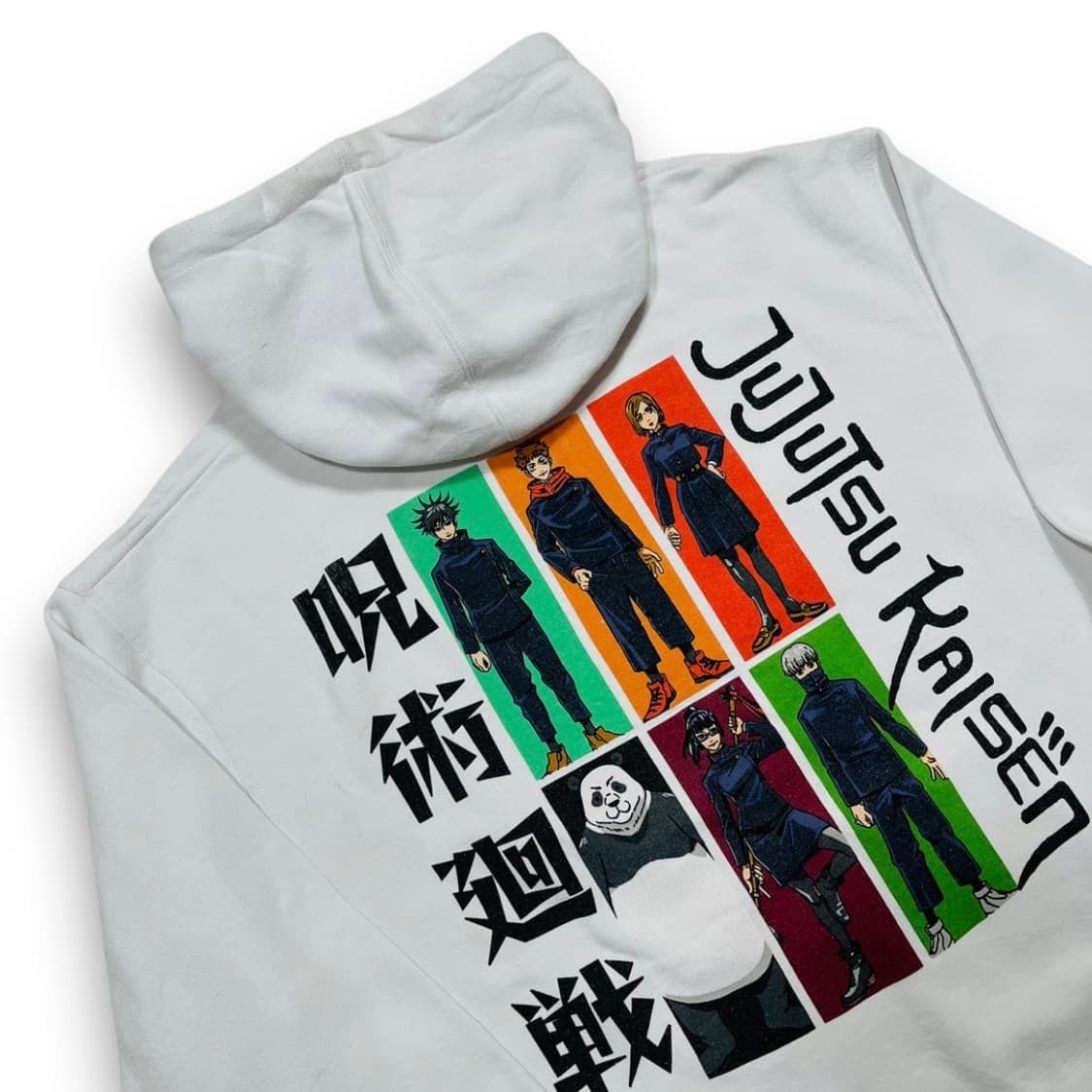 주술회전 에피소드 등장인물 아트 빈티지 후디 상품이미지2