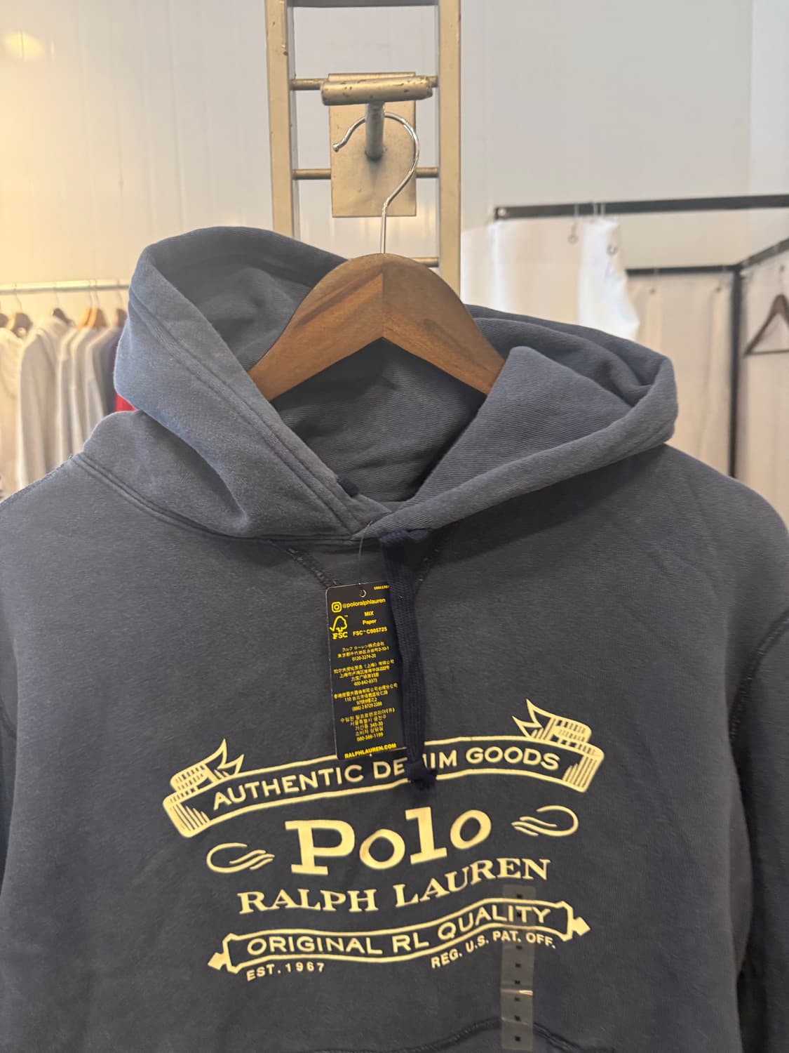 폴로 랄프로렌 새상품 네이비 후드티(라지) 상품이미지2