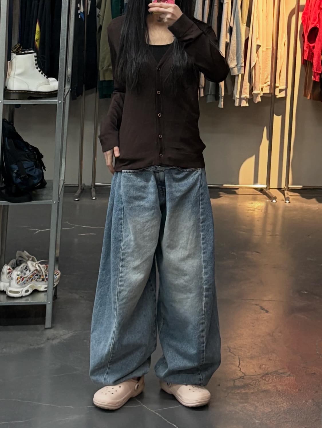 막스마라 브라운 브이넥 가디건 A3176 상품이미지1