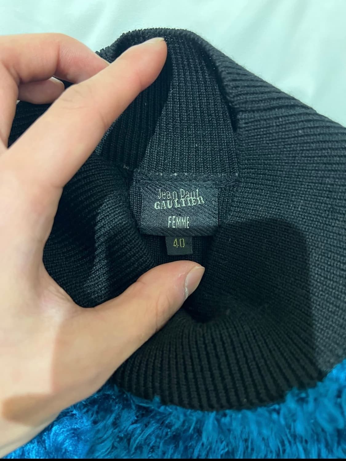 고티에 아카이브 니트 블루 상품이미지3