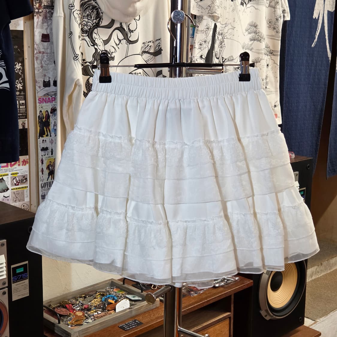 빈티지 화이트 캉캉 숏스커트 상품이미지3
