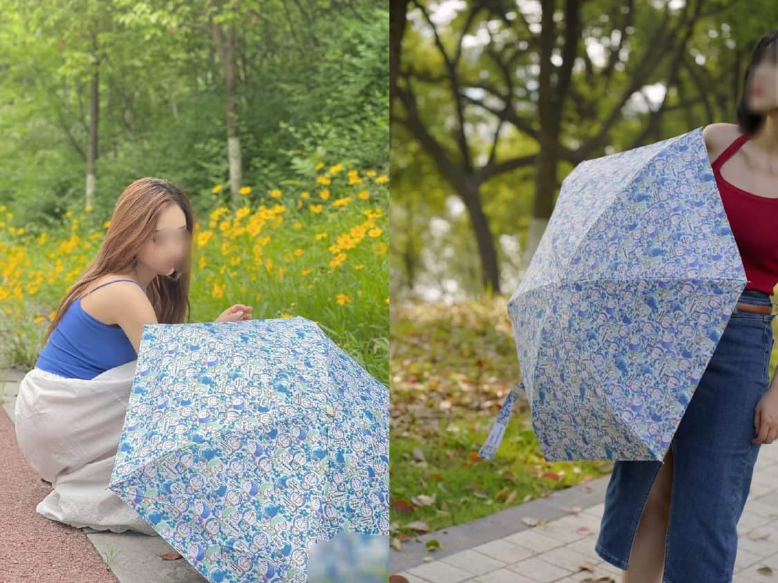 블루 wpc 도라에몽 자외선차단 양산 양우산 팔아요~ 상품이미지5