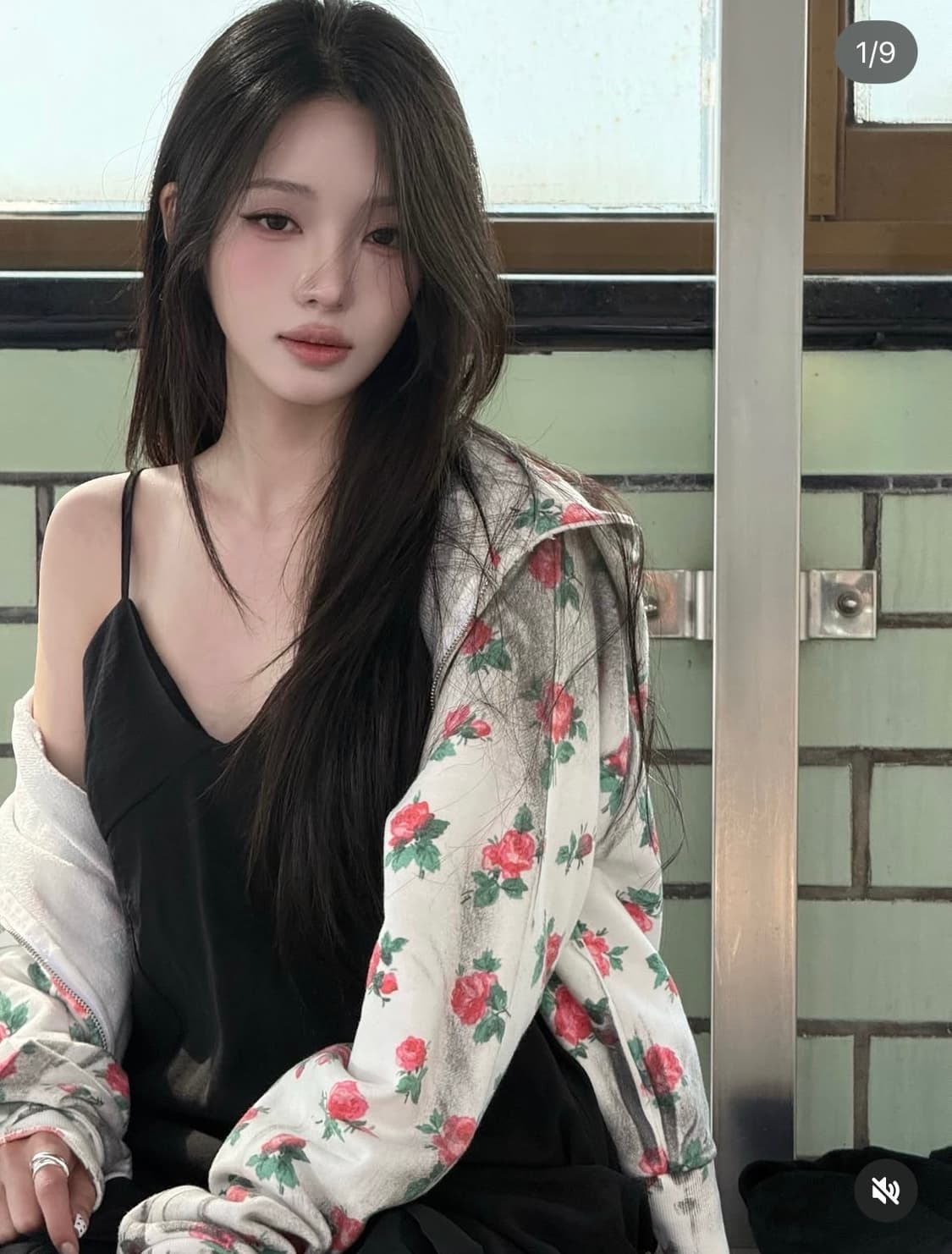 그레일즈 플라워 후드집업 화이트 상품이미지4