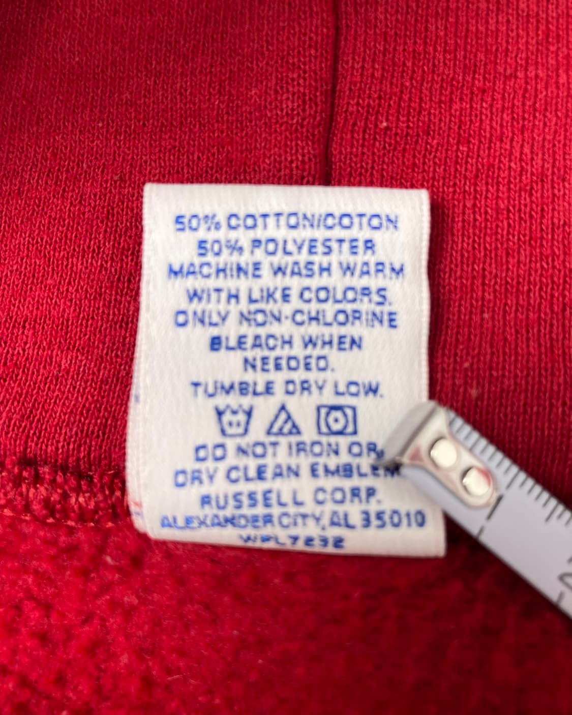 90s Russell Zip Up Hoodie (red) 상품이미지4