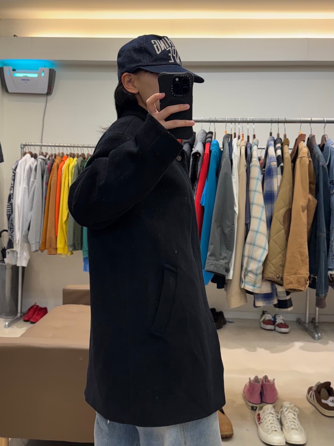 입생로랑 울/캐시미어 싱글 코트 상품이미지7