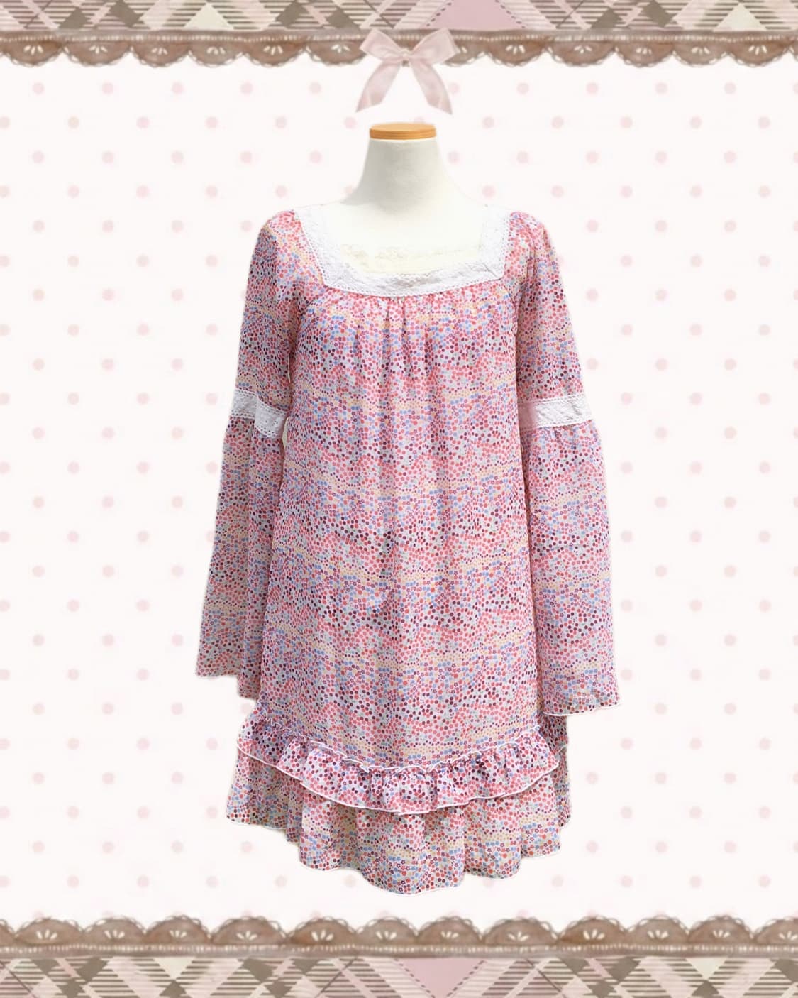 레이스 잔꽃 캉캉 원피스 상품이미지2