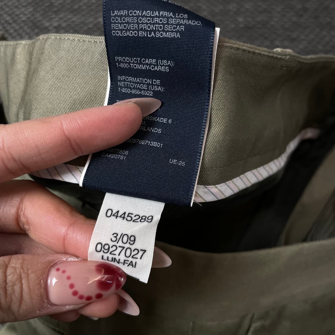 (33) 타미힐피거 카키베이지 코튼 슬랙스 팬츠 8  상품이미지7