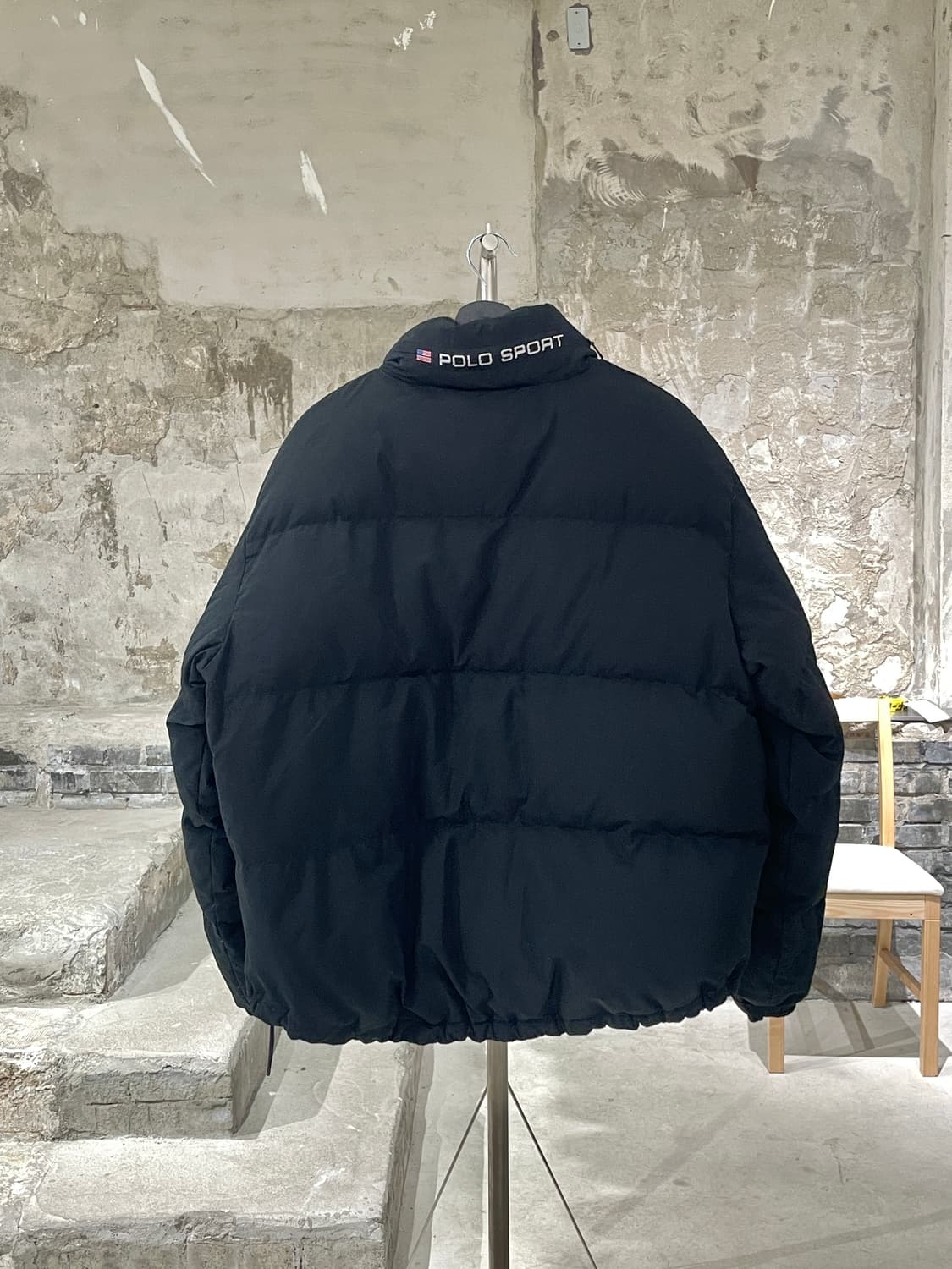 폴로 스포츠 블랙 투 웨이 집업 다운 패딩 상품이미지6