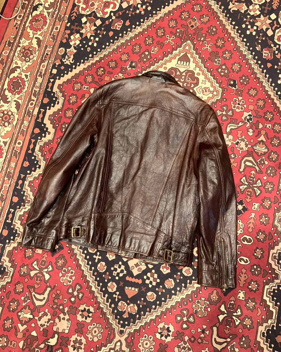 ( L ) 바이커자켓 바이커가죽 아메카지 빈티지가죽 레더자켓  상품이미지4