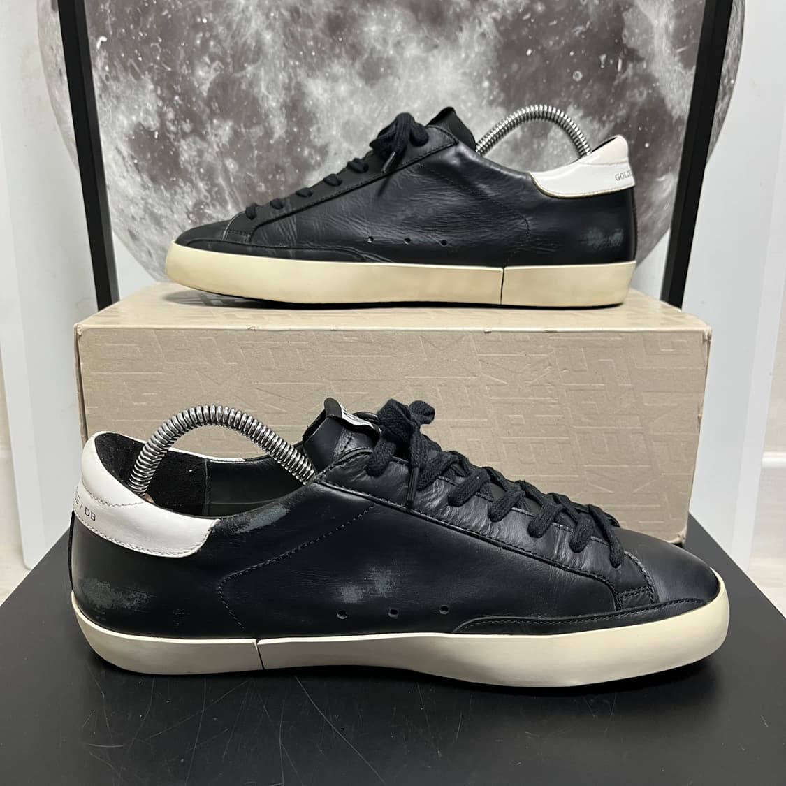 정품 42) 골든구스 블랙 화이트탭 스니커즈  270~275 상품이미지2