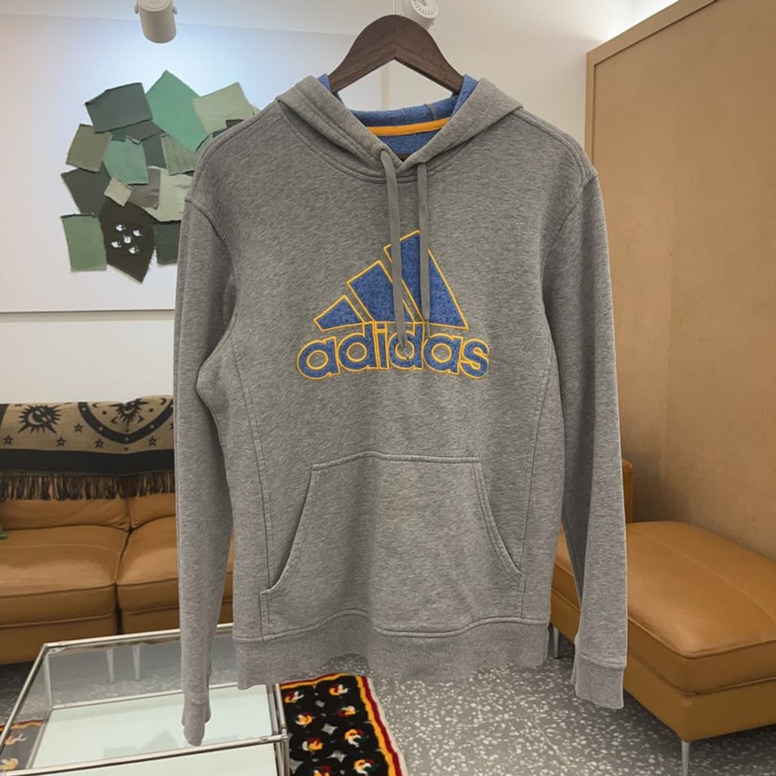 아디다스 빈티지 Y2K 배색 빅로고 후드티 M C06611 상품이미지3