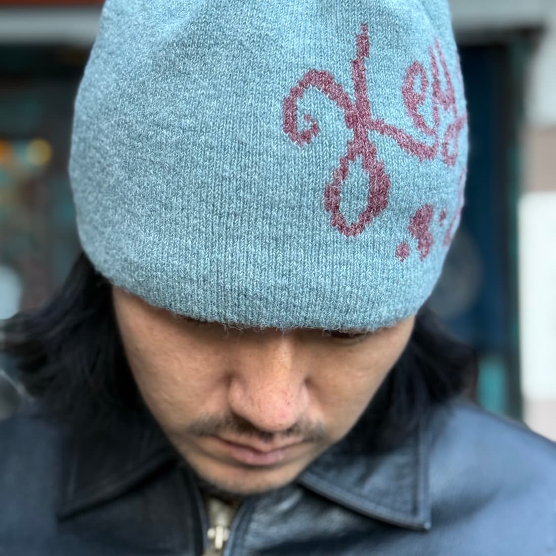 키앙크 알파카 울 블랜드 비니 [아쿠아블루/베이지] 상품이미지9