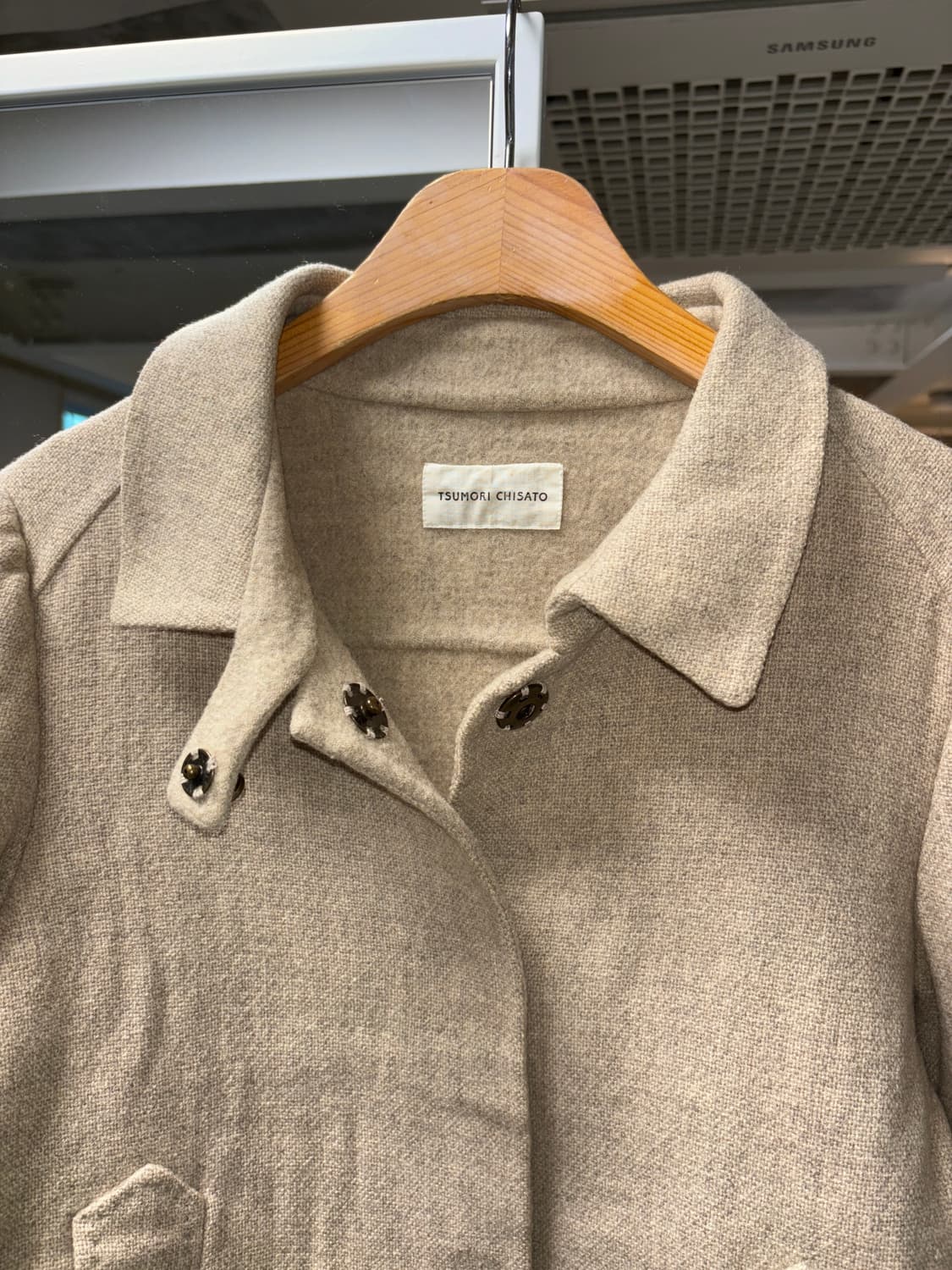 츠모리 치사토 베이지 울자켓 상품이미지4