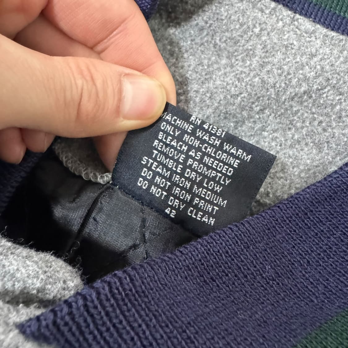 폴로 랄프로렌 빅로고 그레이 후리스 자켓 상품이미지5