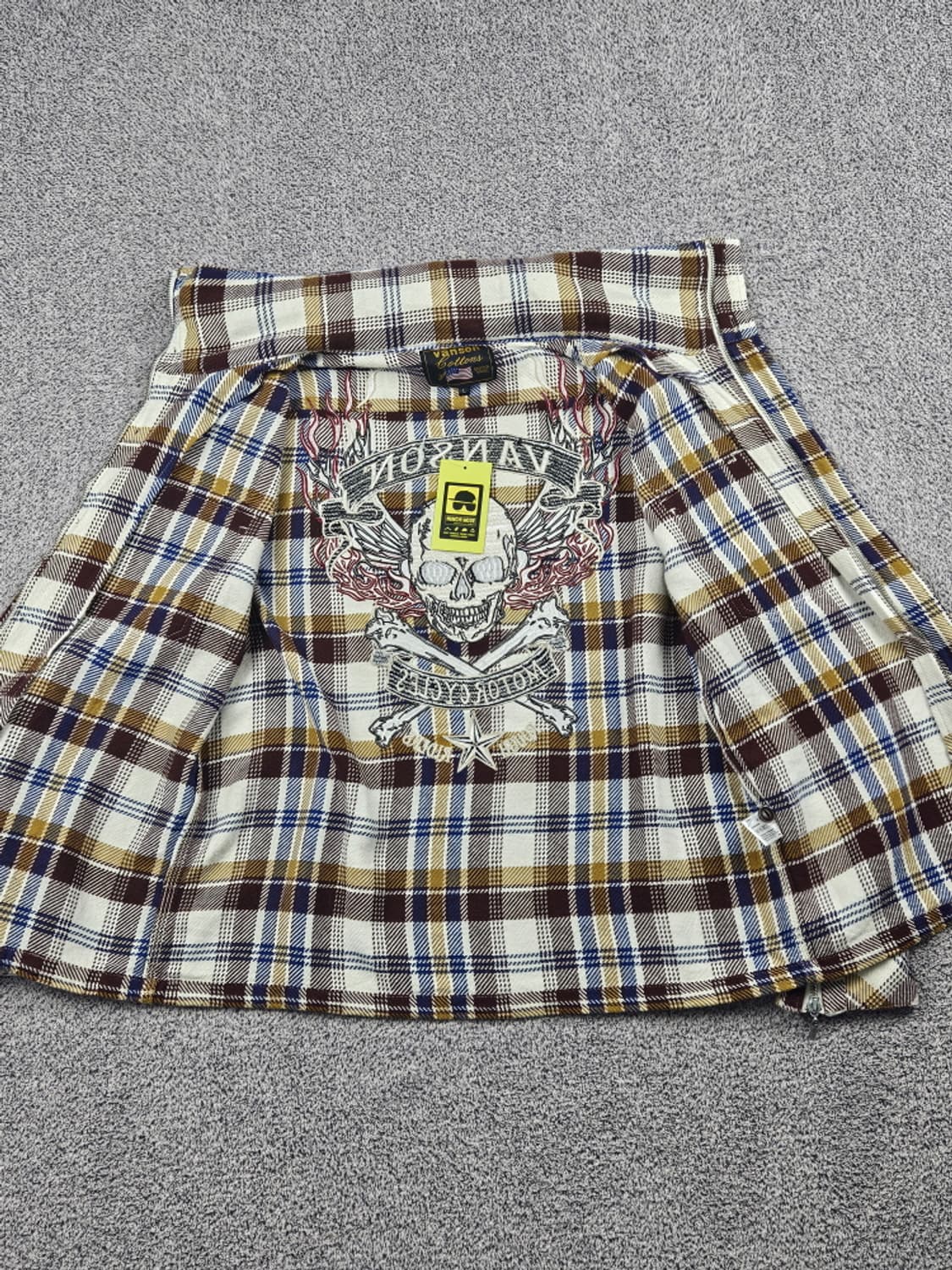 밴슨 볼륨넥 윙휠 플란넬 체크 셔츠 자켓 ( L ) / 10064 상품이미지7