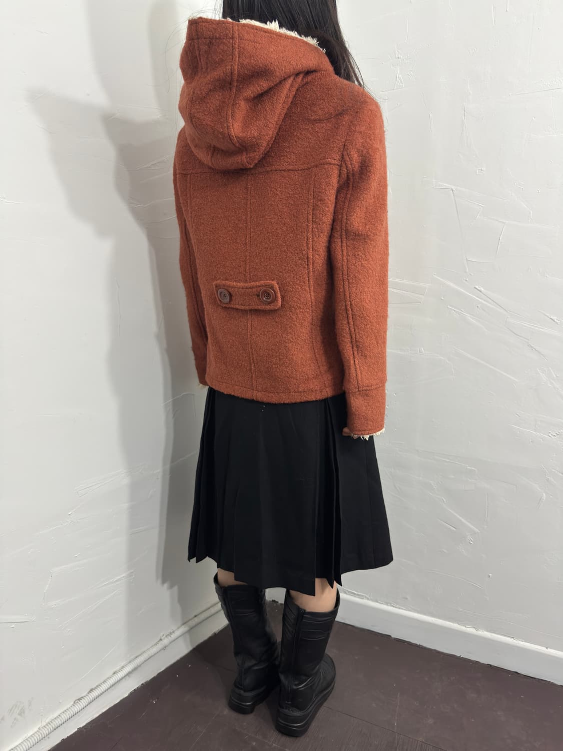 orange hood wool jacket 상품이미지5
