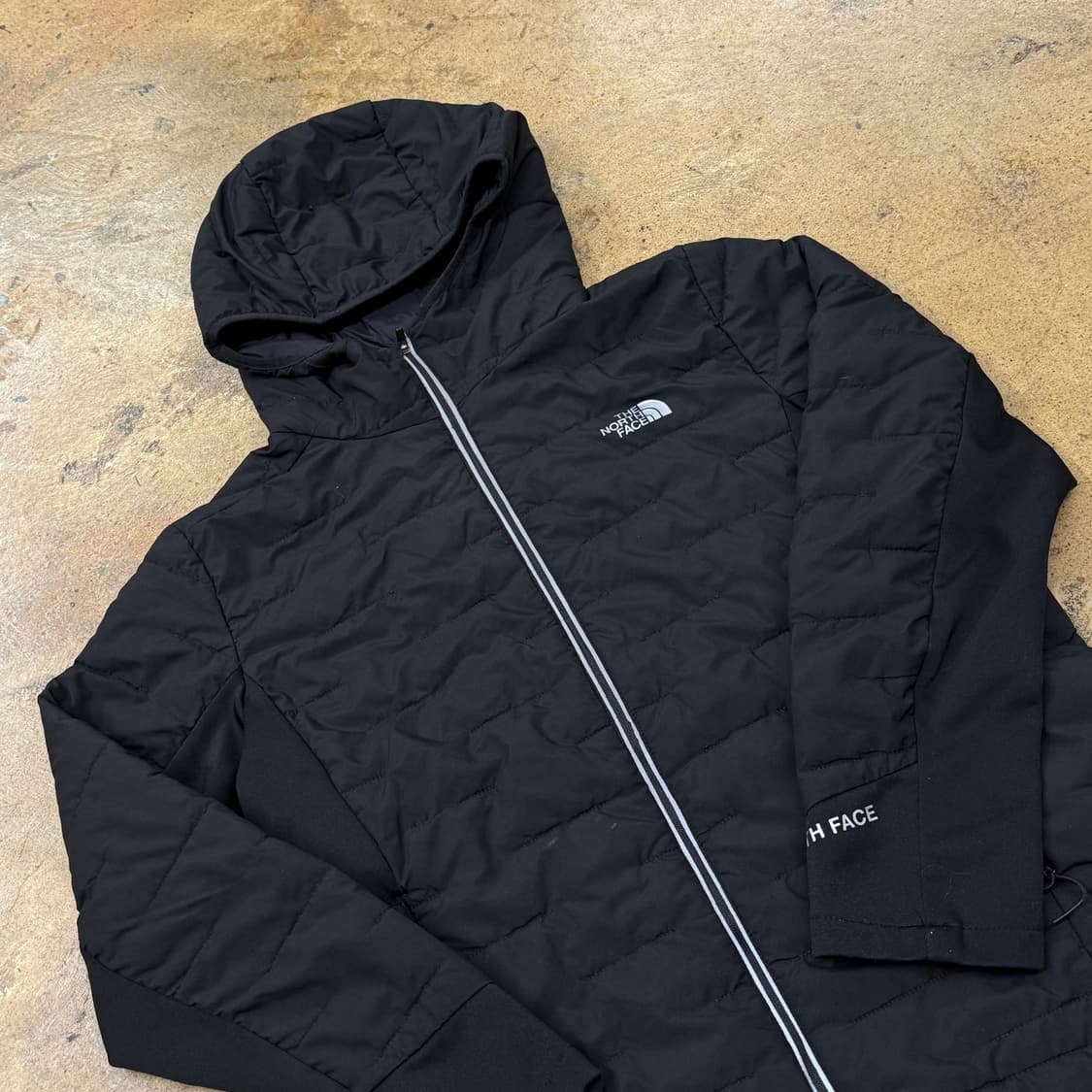 [정품] 노스페이스 블랙 후드 퀼팅 자켓 b19 상품이미지1