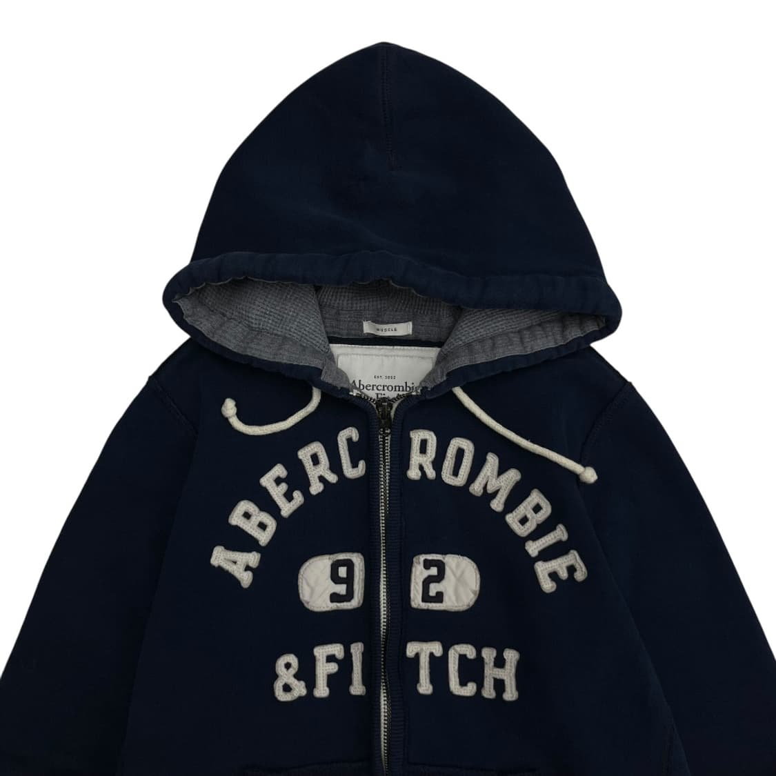아베크롬비 센터로고 네이비 후드집업 L 상품이미지5