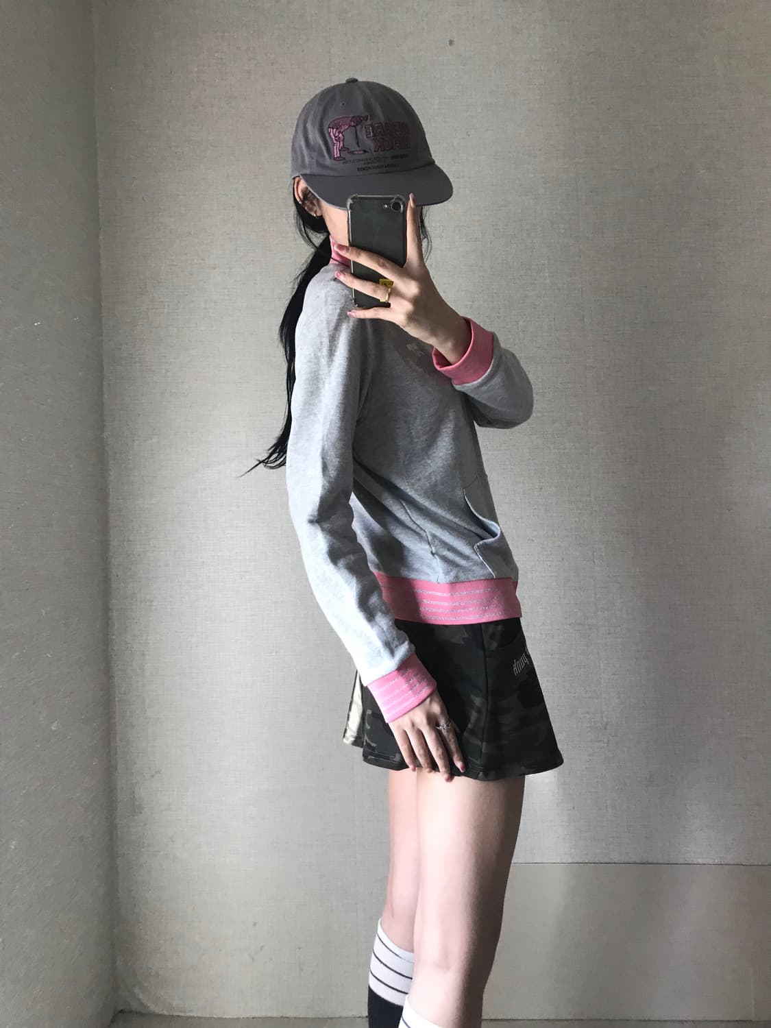 꾸레쥬 그레이 코튼 집업 상품이미지3