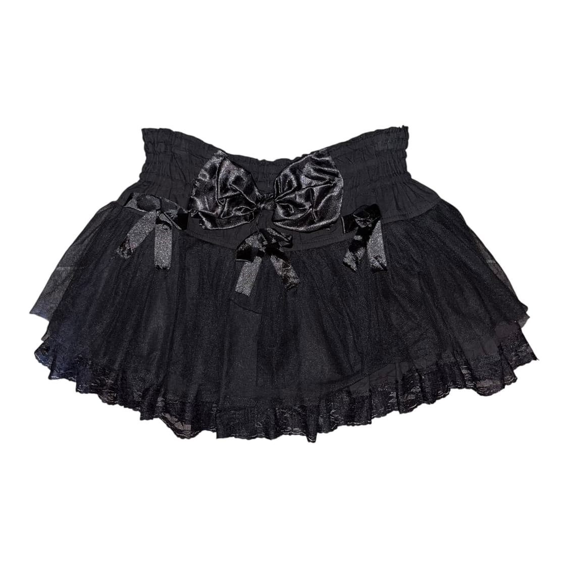 ACDC RAG 리본 레이스 밴딩 스커트 키치y2k갸루펑크 상품이미지1