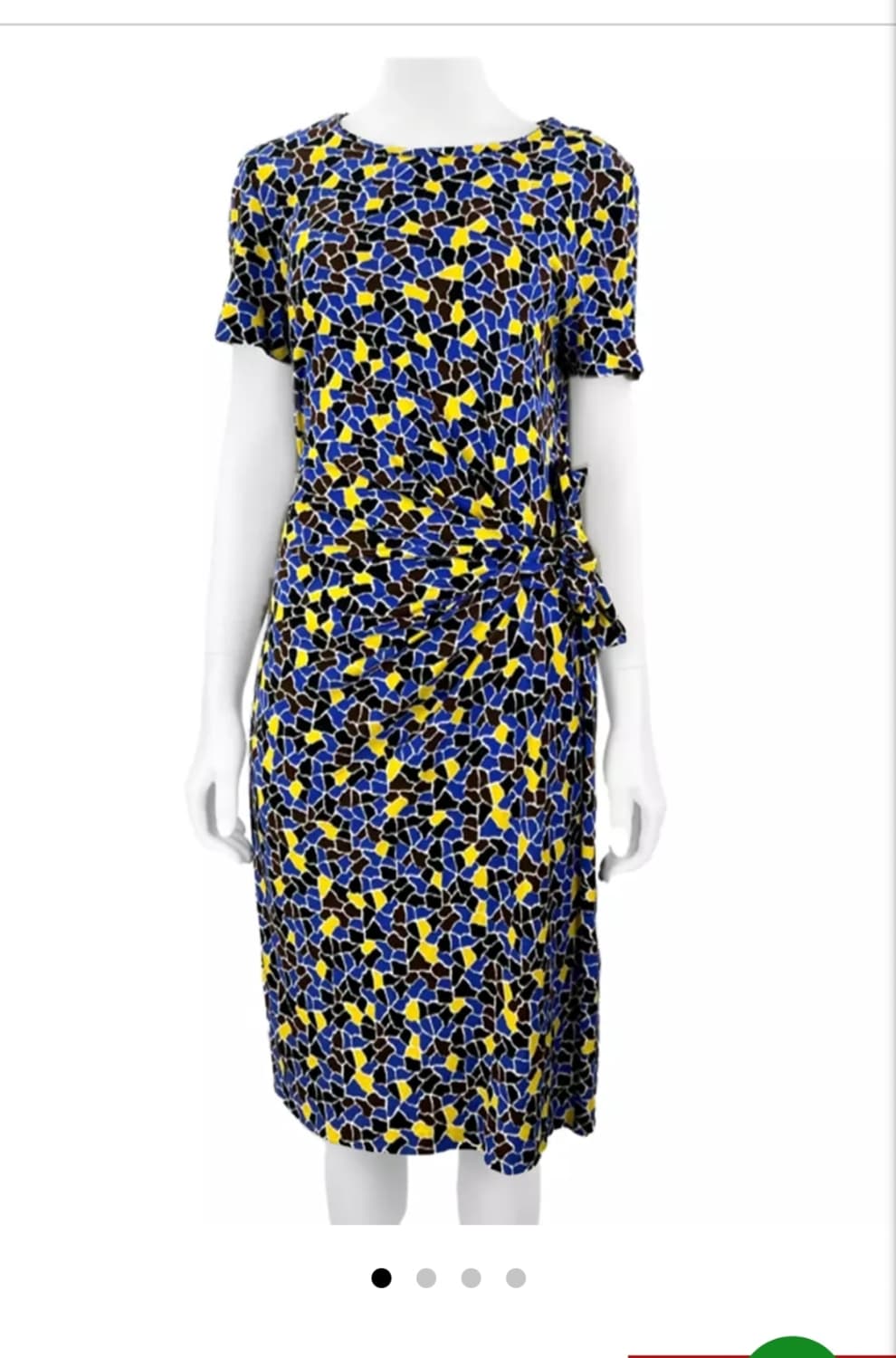 DVF 셔링 면실크 원피스 상품이미지1