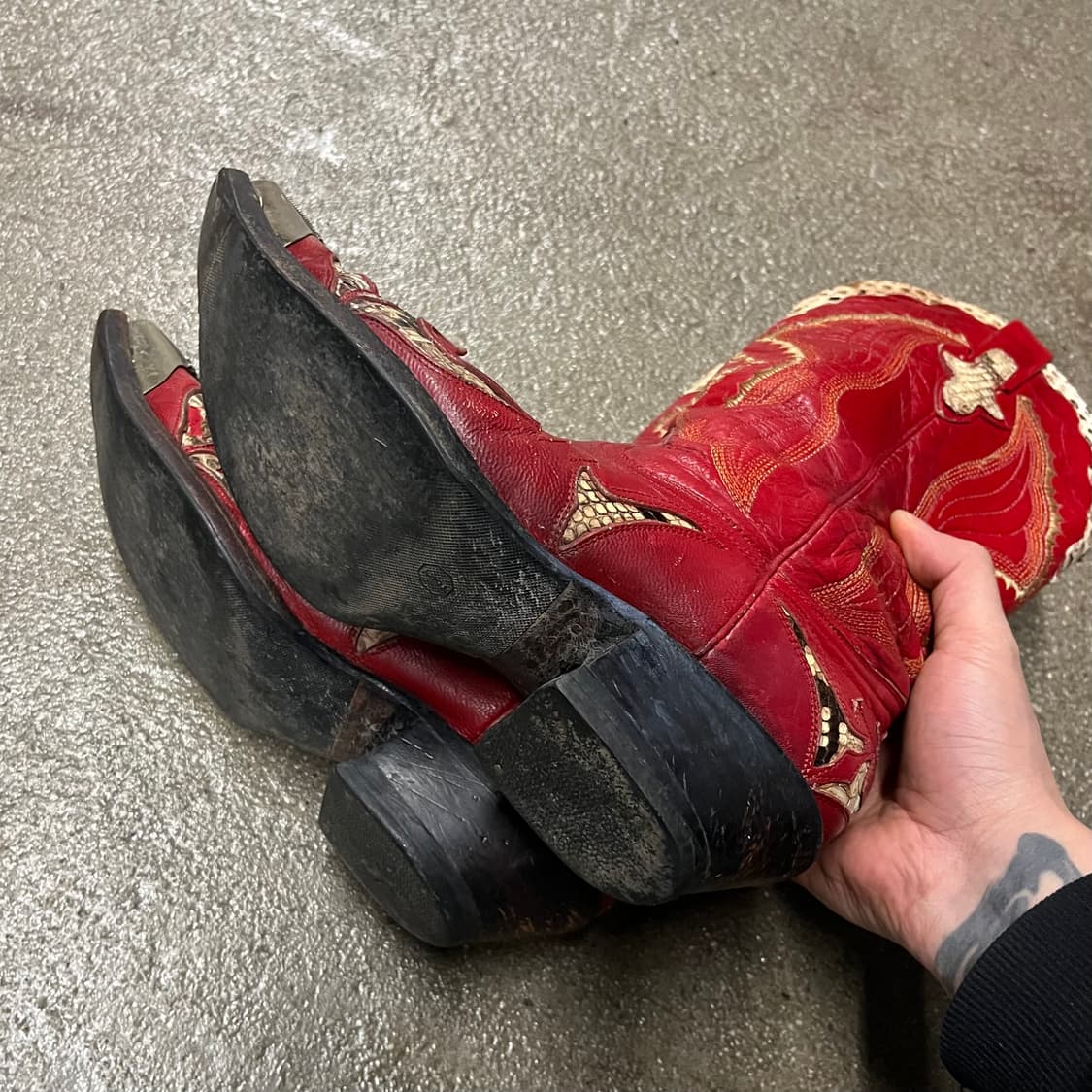 빈티지 메탈토 웨스턴 부츠 (235) 상품이미지7