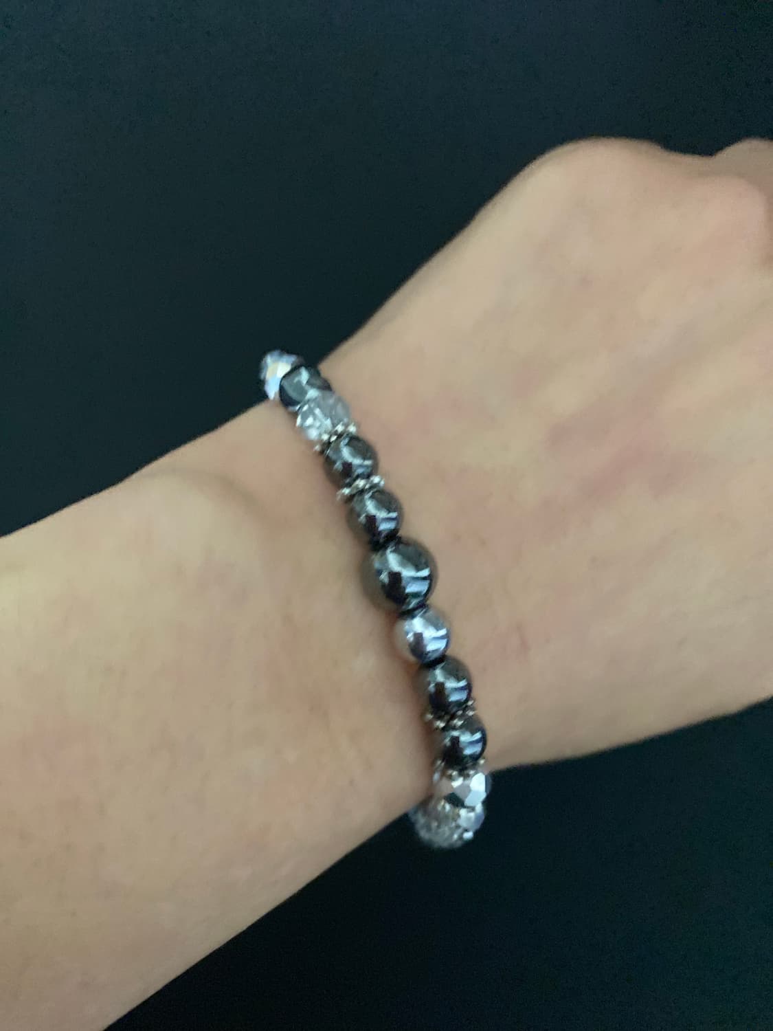 스컬 크리스탈 원석 팔찌 상품이미지4