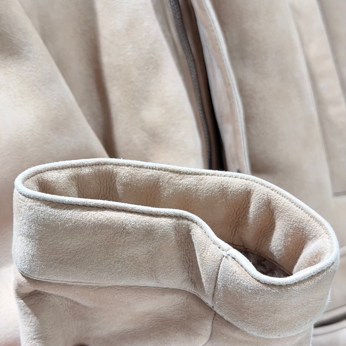 (A+/M) / 브루넬로 쿠치넬리 시어링 램스킨 브라운 코트 상품이미지4