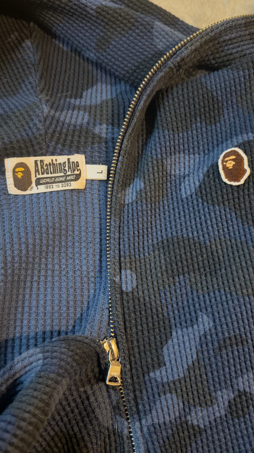 BAPE 베이프 카모 와플 후드 집업 상품이미지3