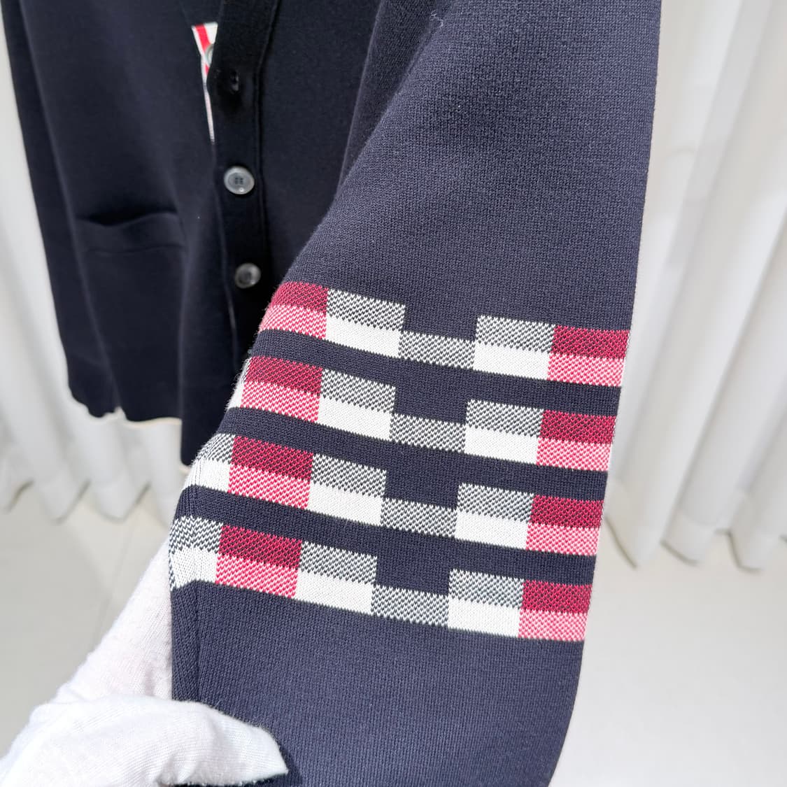 2 / 톰브라운 사선완장 자카드 라이온 가디건 상품이미지5