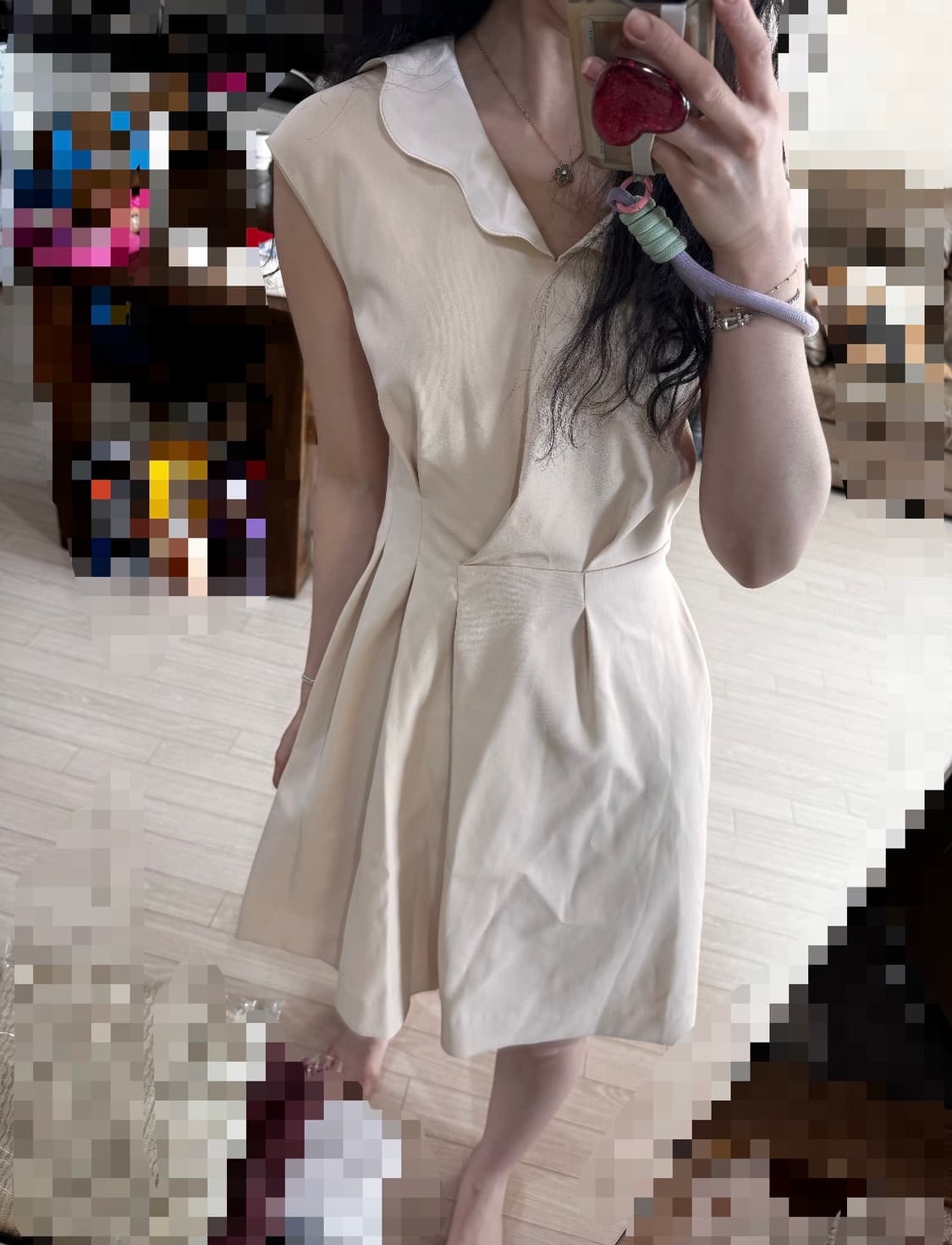 55 텍달린 새상품 질스튜어트 ㅡ 정가46만 에이라인 크림컬러 원피스 상품이미지2