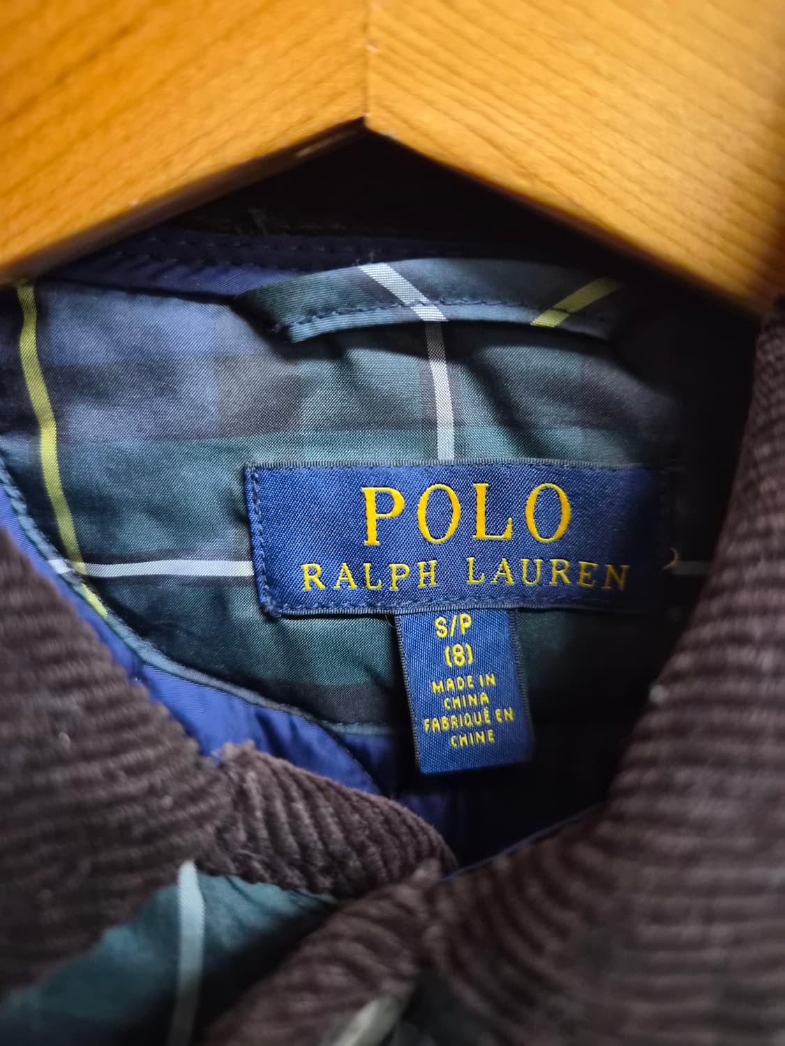 키즈 S/8)폴로 랄프로렌 타탄체크 퀼팅 자켓 팝니다 상품이미지4