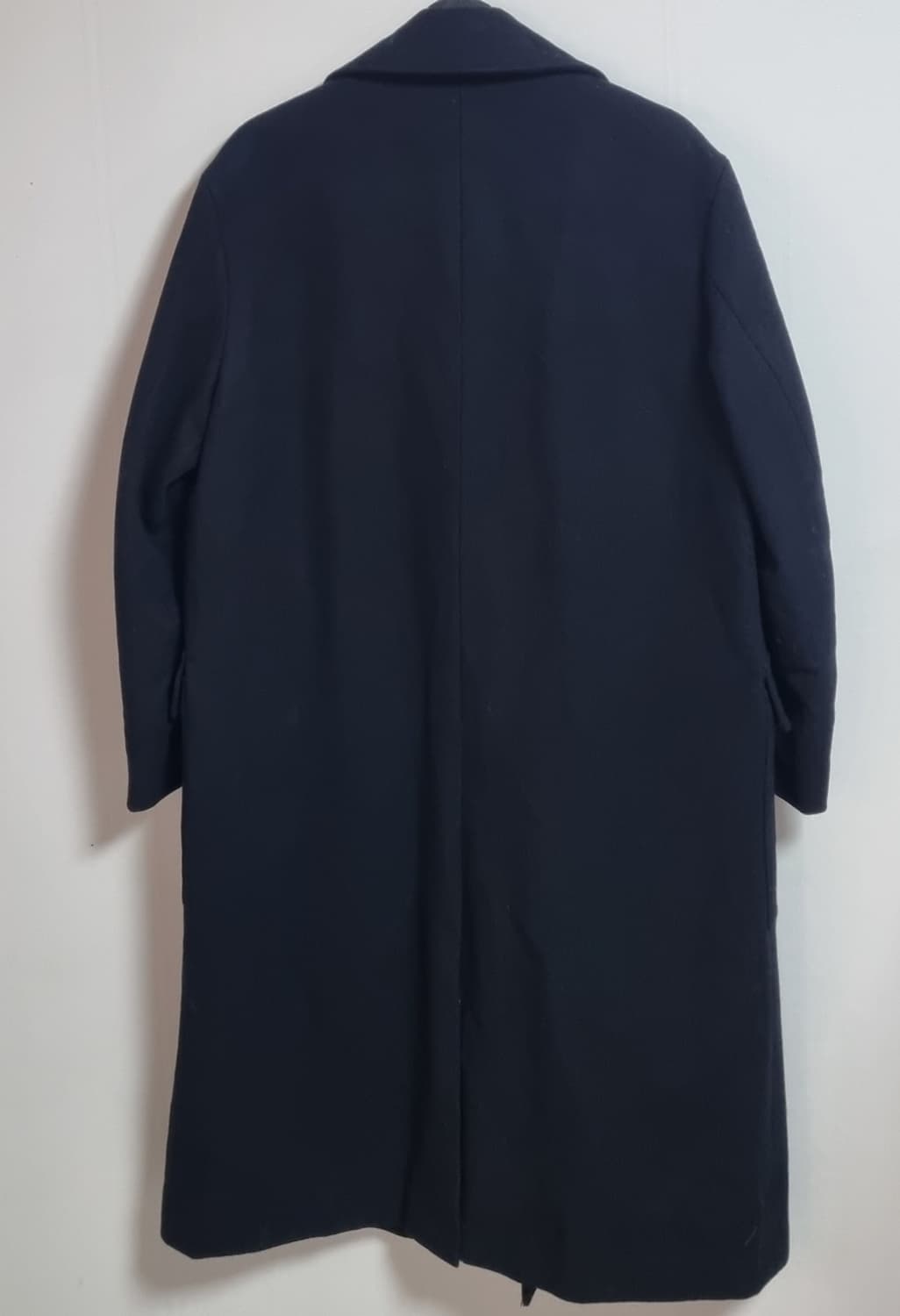 실측 M (95) PLAC 플랙 울혼방 블랙 코트 상품이미지2