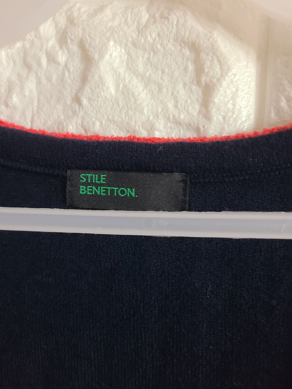 베네통 니트 조끼 버섯 자수 상품이미지4