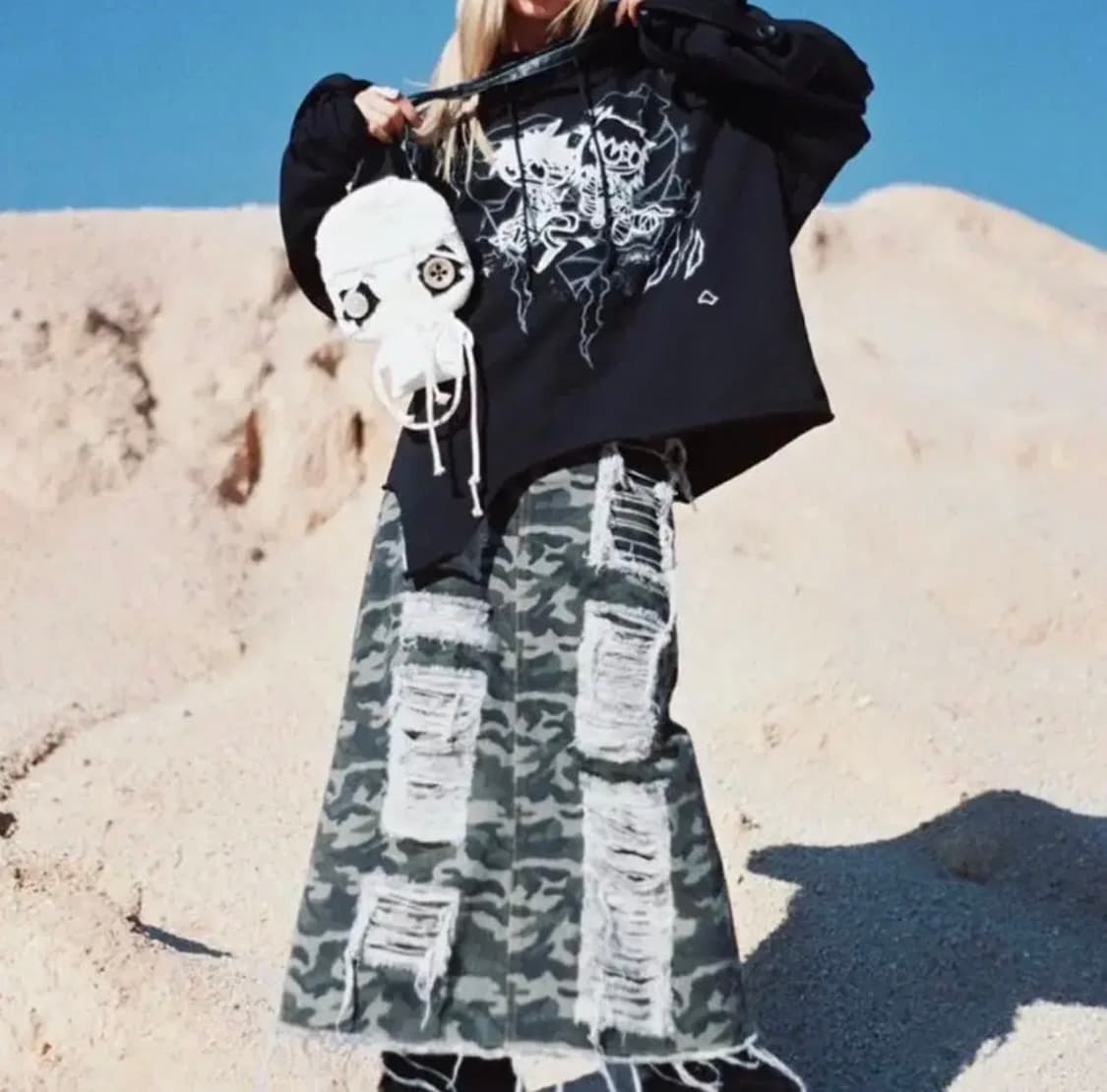 씨피어스 카모 롱스커트 상품이미지1