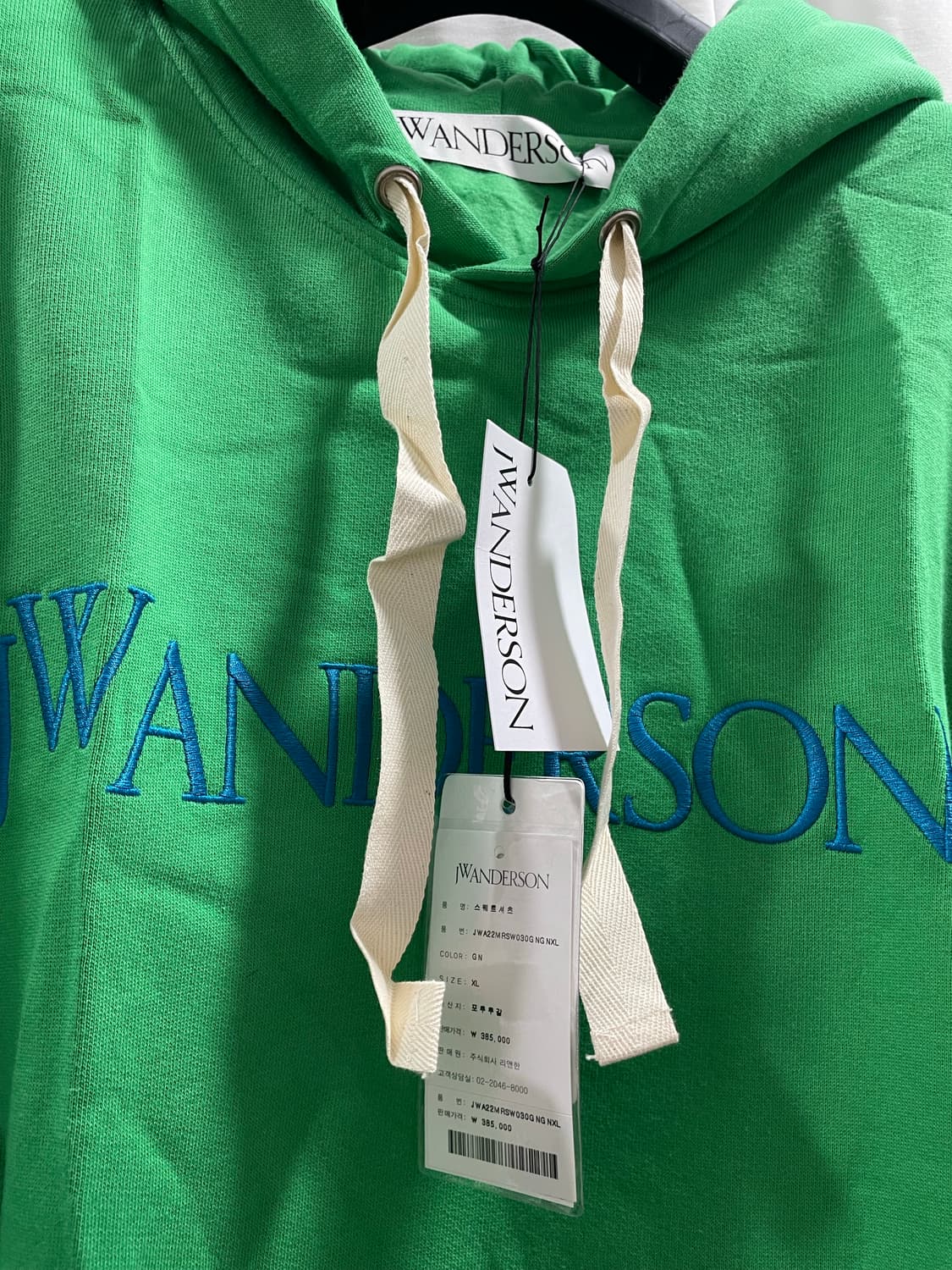 JW앤더슨/ 로고 자수 후드티셔츠/ XL 상품이미지8